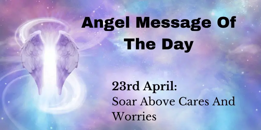 angel message of the day : soar above cares and worries