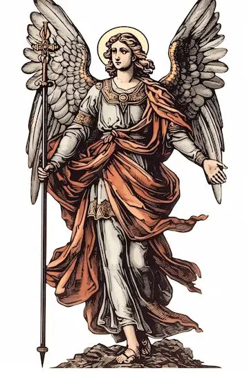 st michael archaniol ilustracja archangle saint michael generative ai ochrona i symbol obrony pojedy
